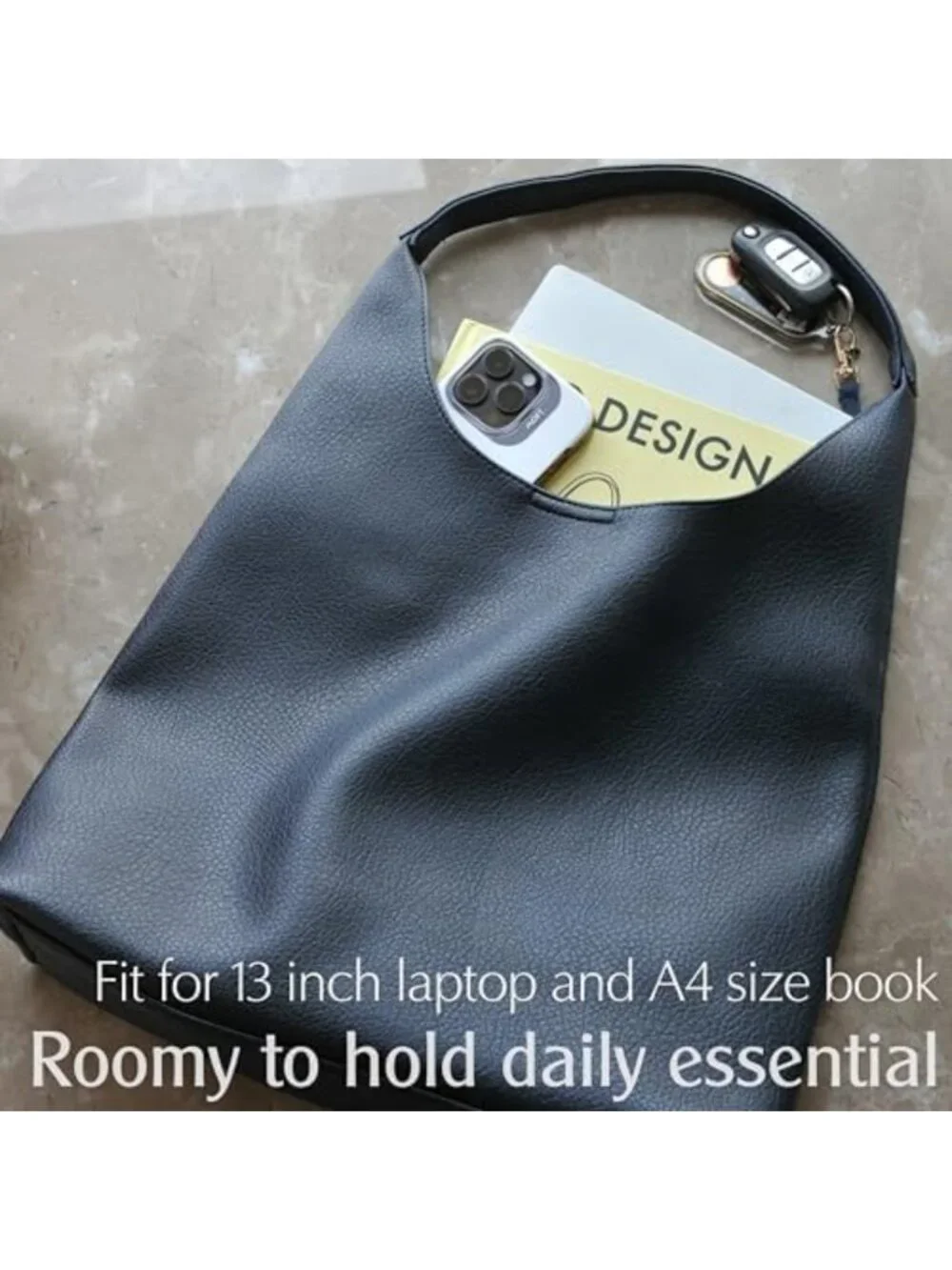 Soft Vegan Leather Hobo Bag for Women | Slouchy Shoulder Tote Purse